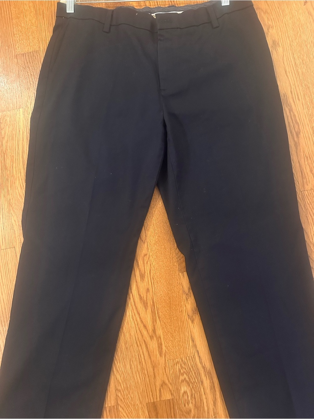 Dockers Men Khaki Straight Fit Stretch Pants W 36L 30 Navy Blue